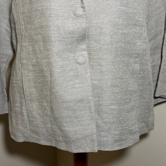 Eileen Fisher Linen Silk Blazer Jacket – Women’s Large – Oatmeal - Picture 5 of 14